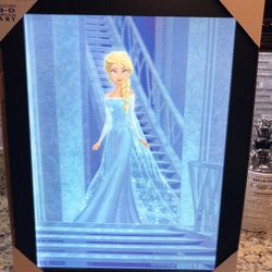 Elsa Frozen Disney Officially Licensed 3D LED Collector Frame Sign