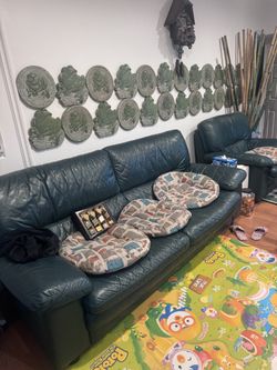 Natuzzi Leather Sofa Set