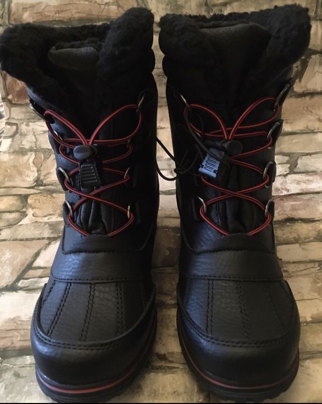 Kids Totes Adventure Gear Winter Rain Snow Lined Boots Black Sz 2