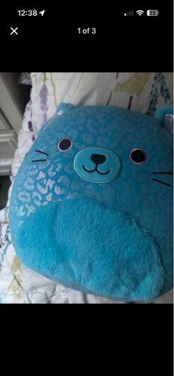 Squishmallow Blue Leopard Cat Plush