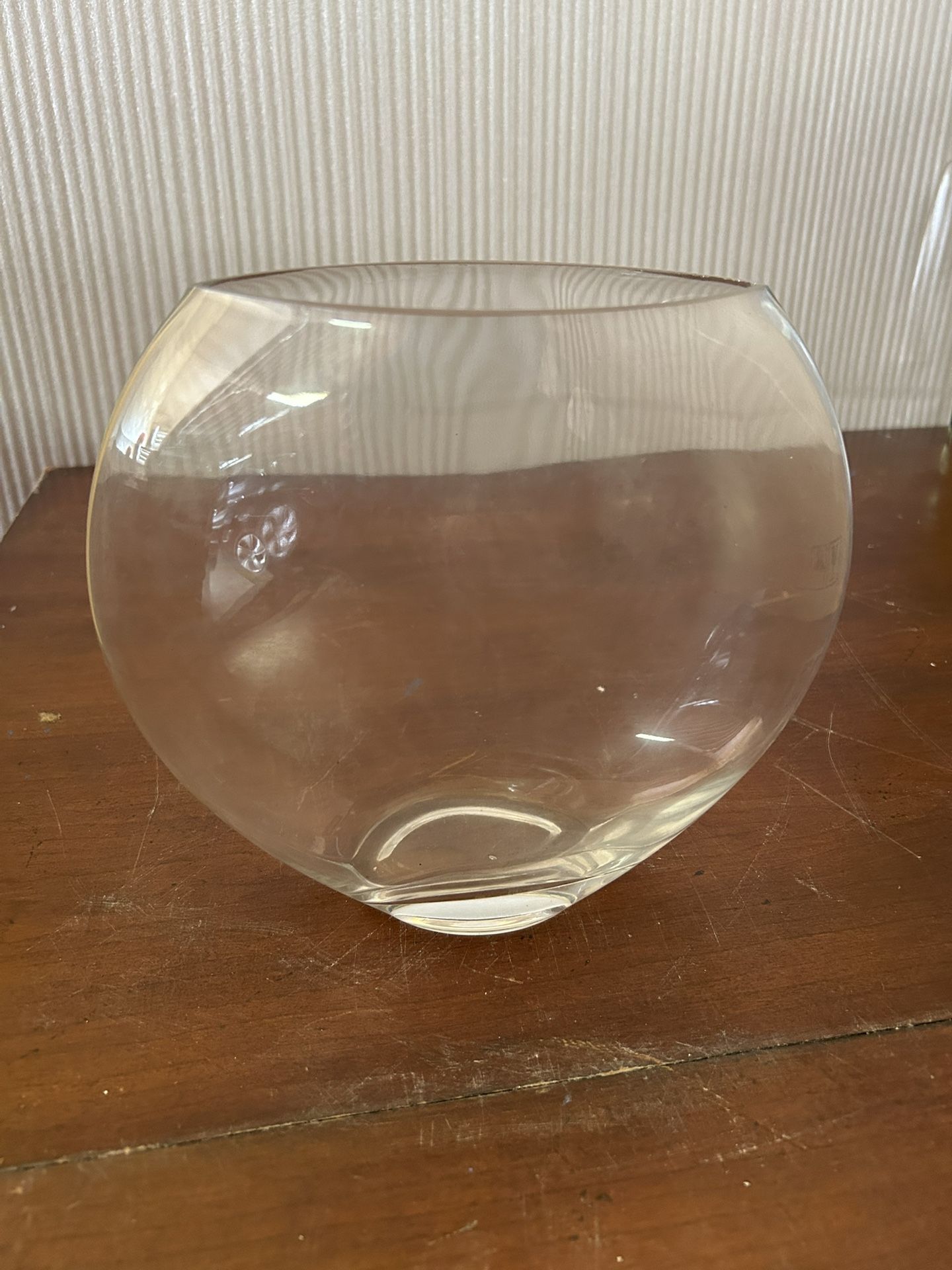 Spherical Glass Tabletop Vase - 10" - for flowers or fish