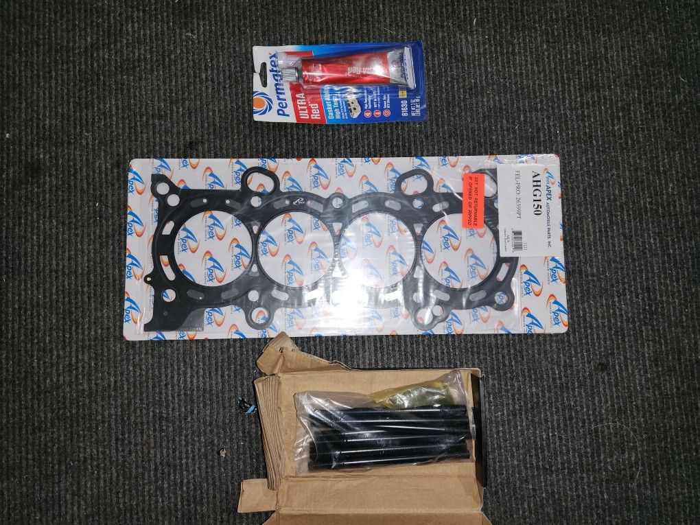 Head Gasket, Head Bolts And Peramtex Ultra Red For Acura Rsx Type S K20