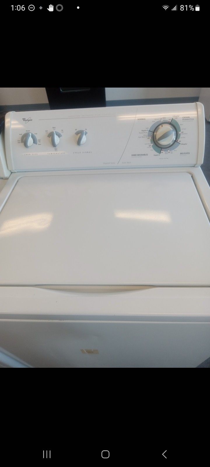 New whirlpool washer with warranty