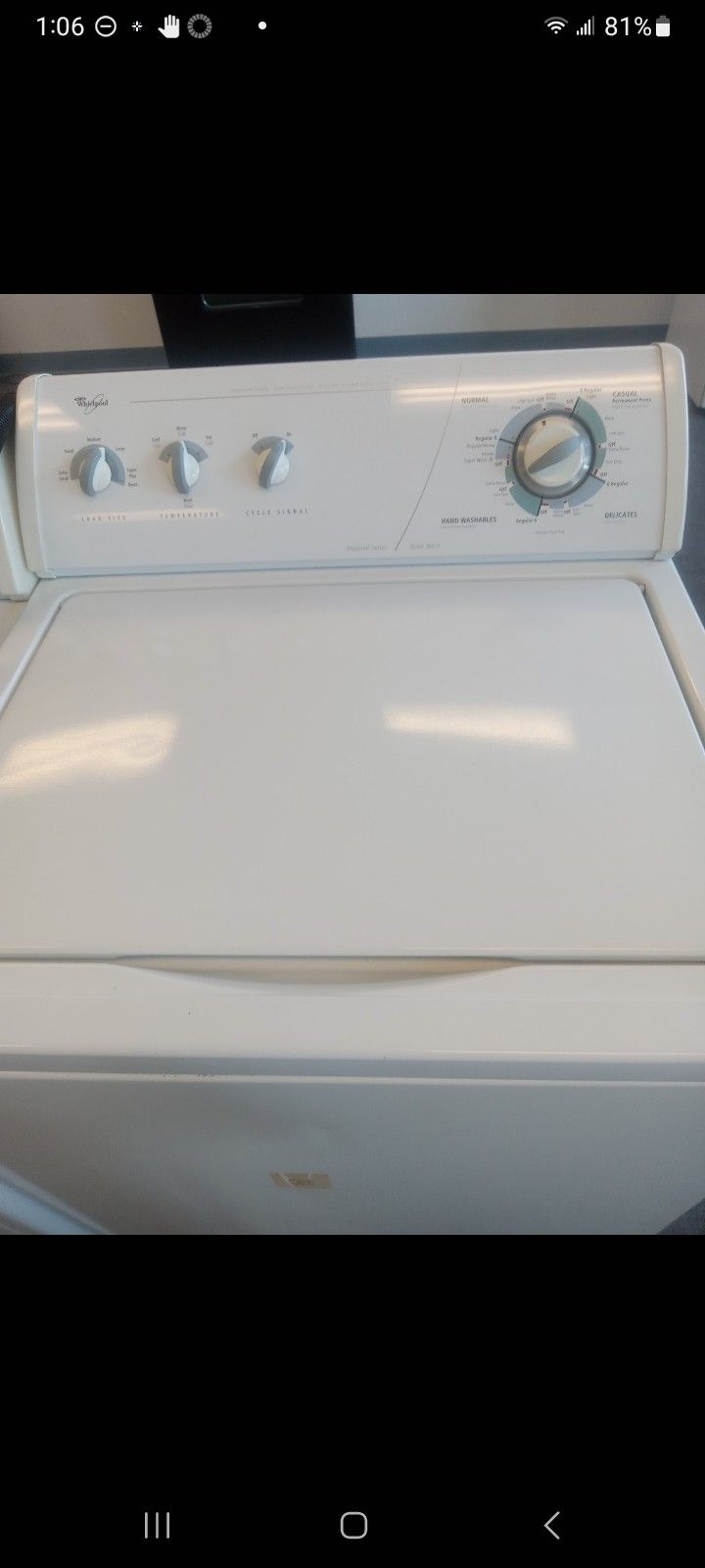 New whirlpool washer with warranty 