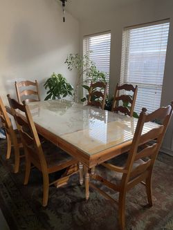 Rectangular Solid Pine Table