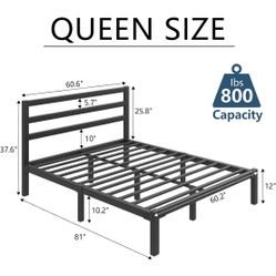 Black Queen Bed frame 