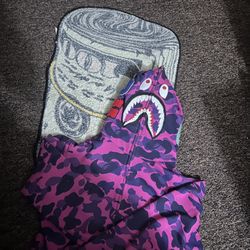 Bape Purple Color Camo Shark Full Zip Up