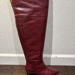 Sassy ,Red Velvet Color,  Over The Knee Size 8 Wide