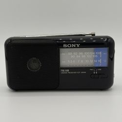 Sony ICF-350W 2 Band FM/AM Portable Receiver Tested and Works
