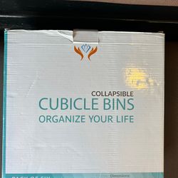 Collapsible Cubicle Bins Pack of Six , Yellow