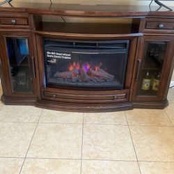 TV Stand With Fire Place 