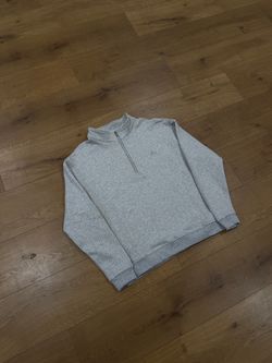 Alo Quarter-Zip Pullover Sweatshirt Gray