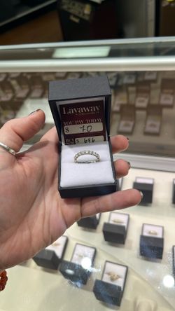 White Gold Natural Diamond Anniversary Ring 