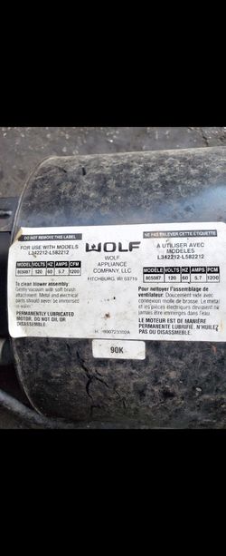 Wolf 805087-INTERNAL HVAC Parts