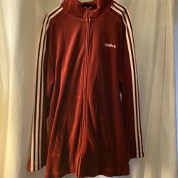 Adidas Velour Vintage 90s Burgundy/ Maroon Rare Tracksui