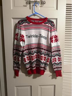 Ugly Christmas Sweater Twinkle-Teets Holiday Sweater Mens Size Medium