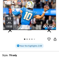 TCL 85-Inch Class S5 4K UHD LED Smart TV with Google TV