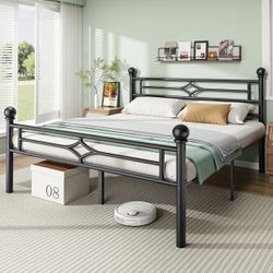 NEW IN BOX Queen Metal Bedframe with Headboard/Footboard