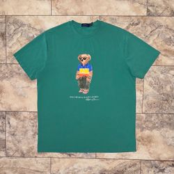 Polo Ralph Lauren Polo Bear Jersey T-Shirt Green Size XL