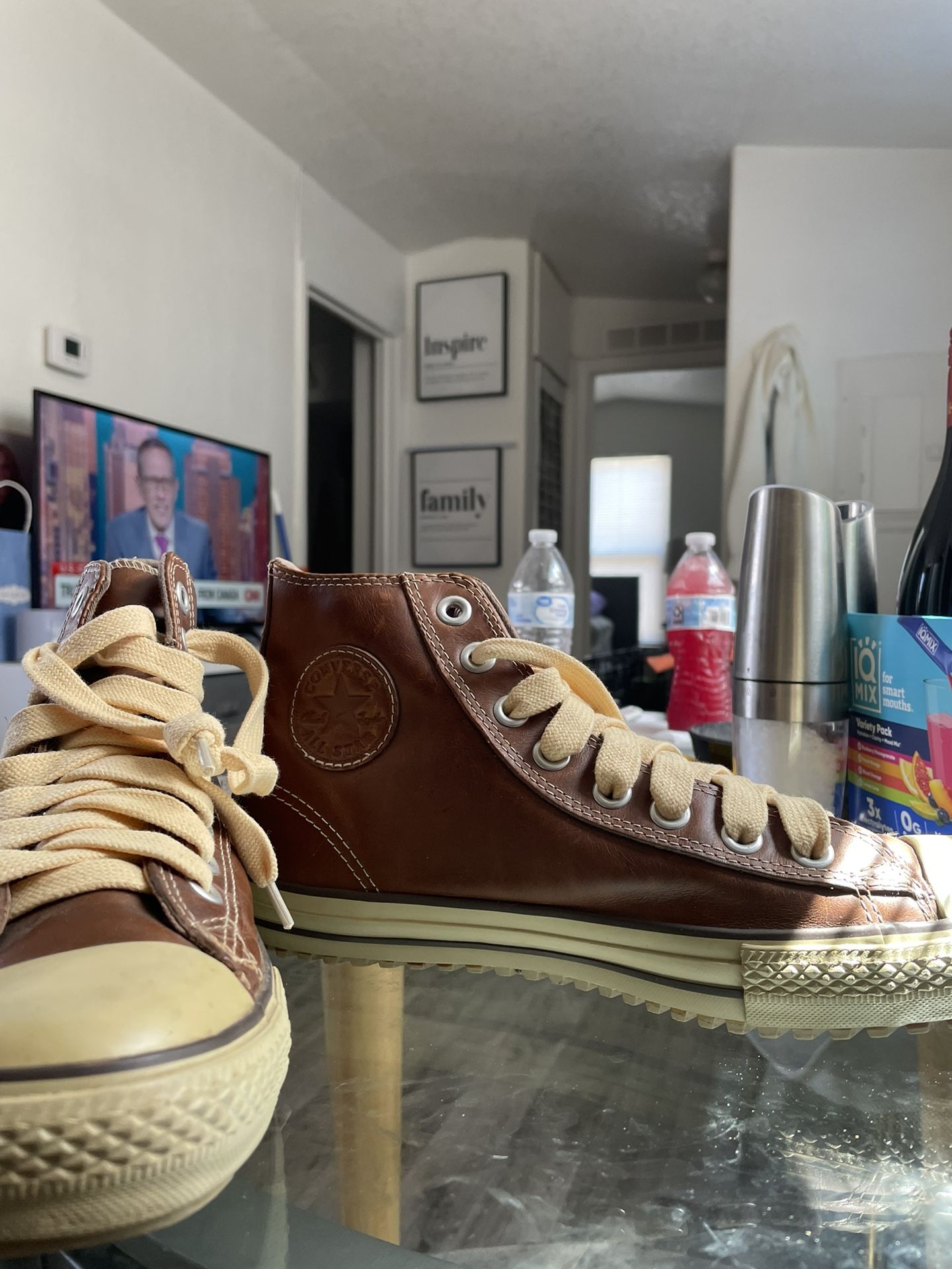 Leather Converse