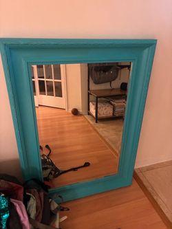 Large turquoise mirror