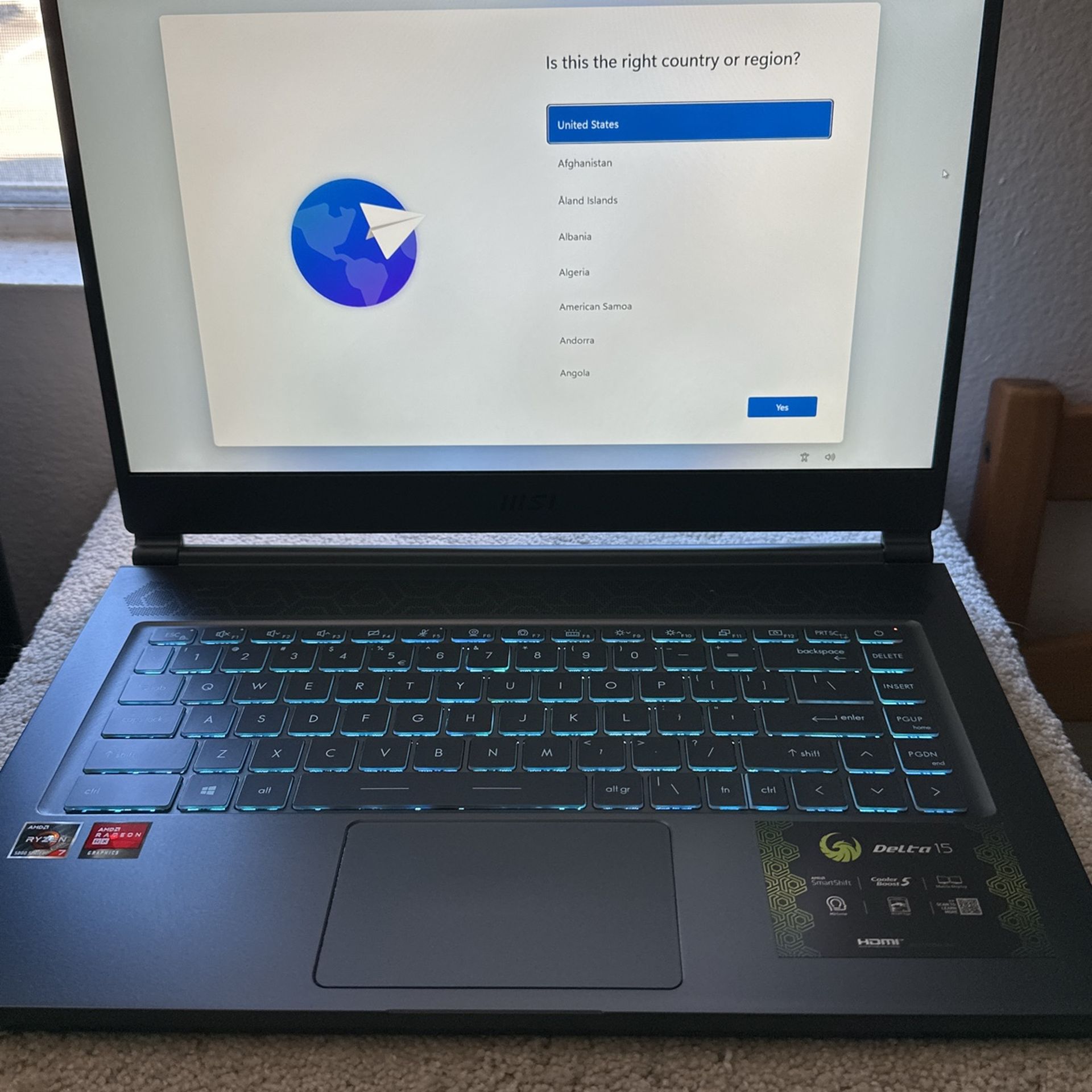 MSI Delta 15 Gaming Laptop