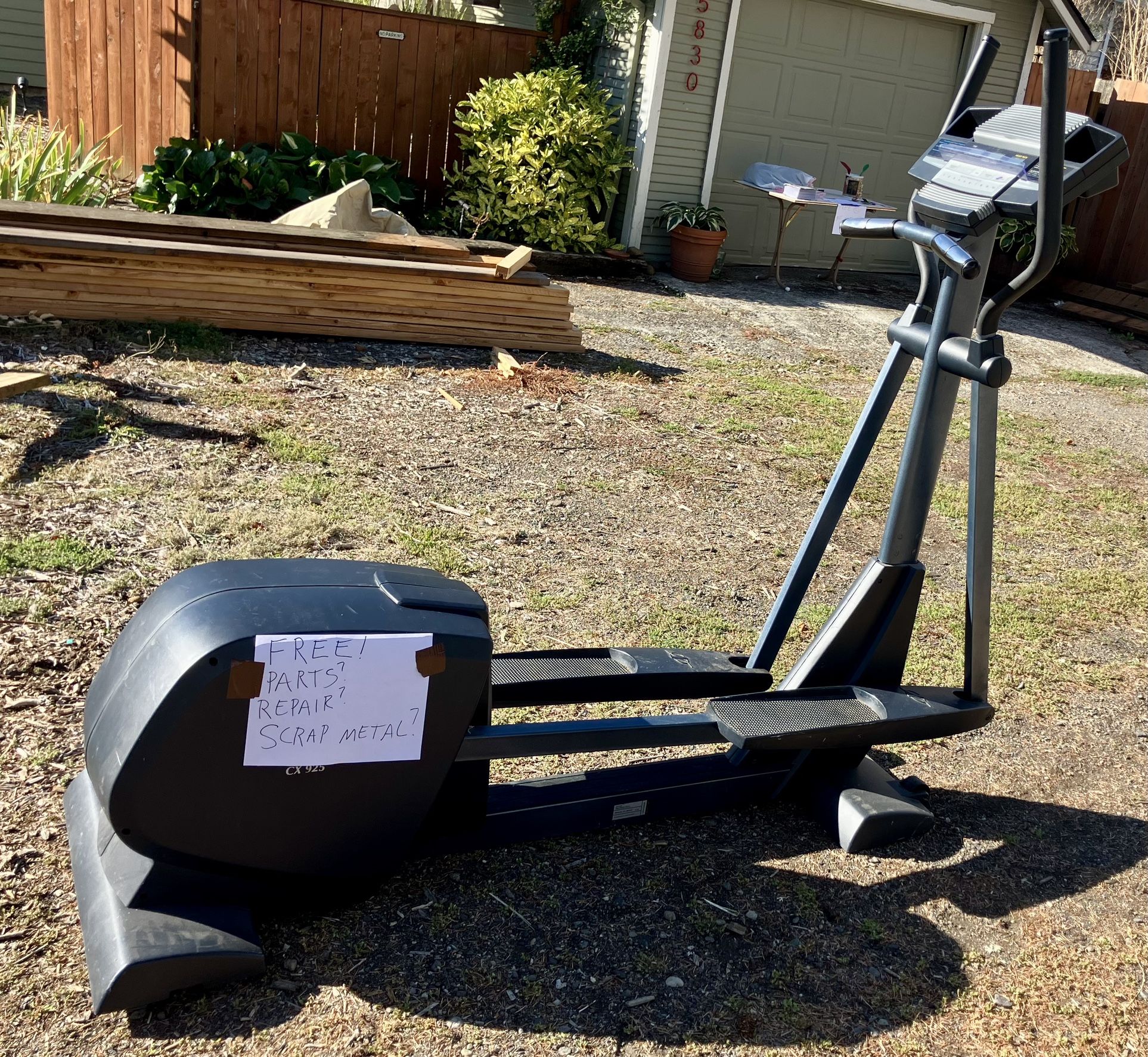 Free. Scrap metal? Parts? Repair? Free.