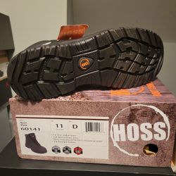 Hoss Company Steel Toe Black Boots 