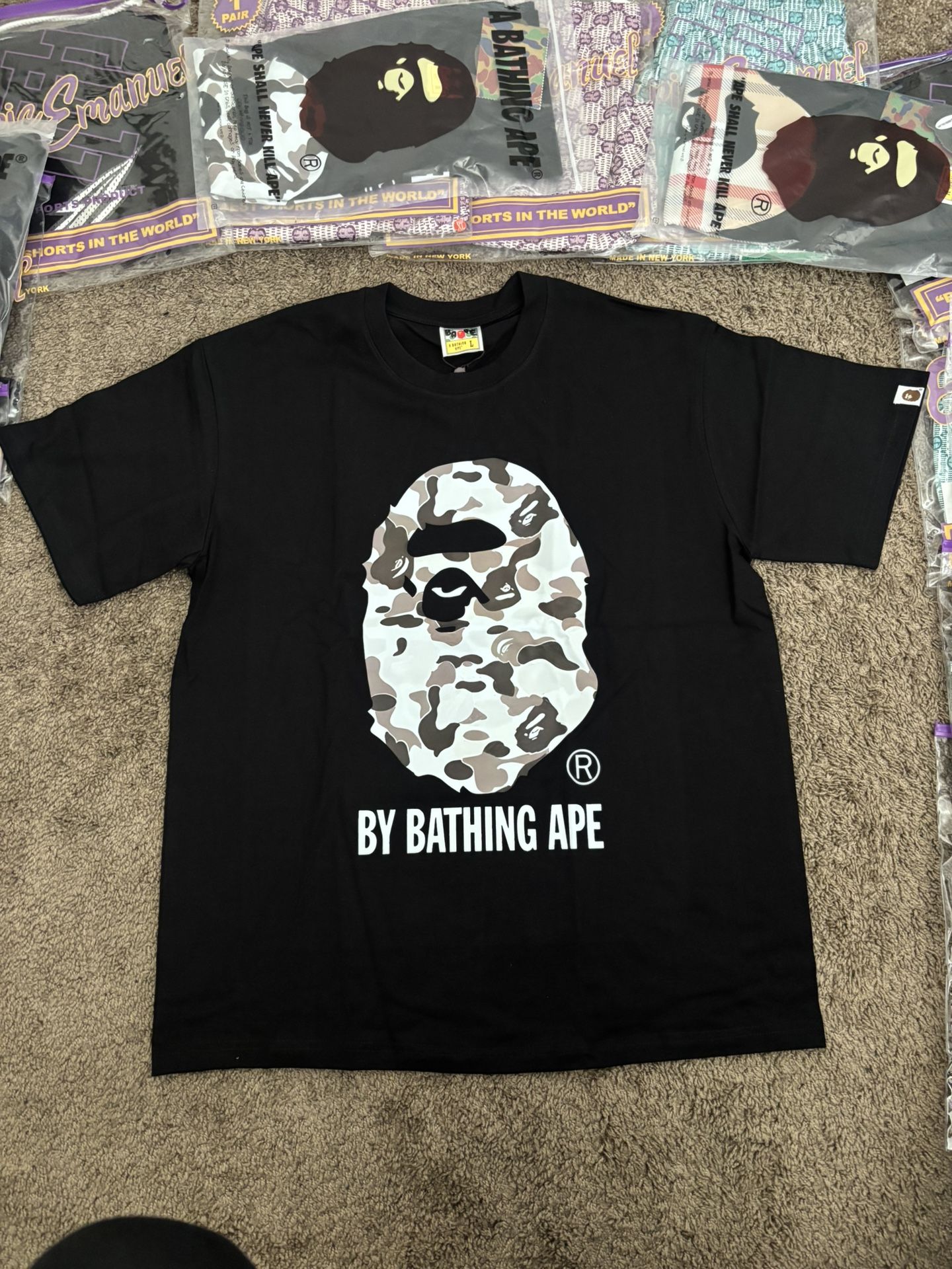 BAPE ABC Camo By Bathing Ape Tee 'Black/Grey'
