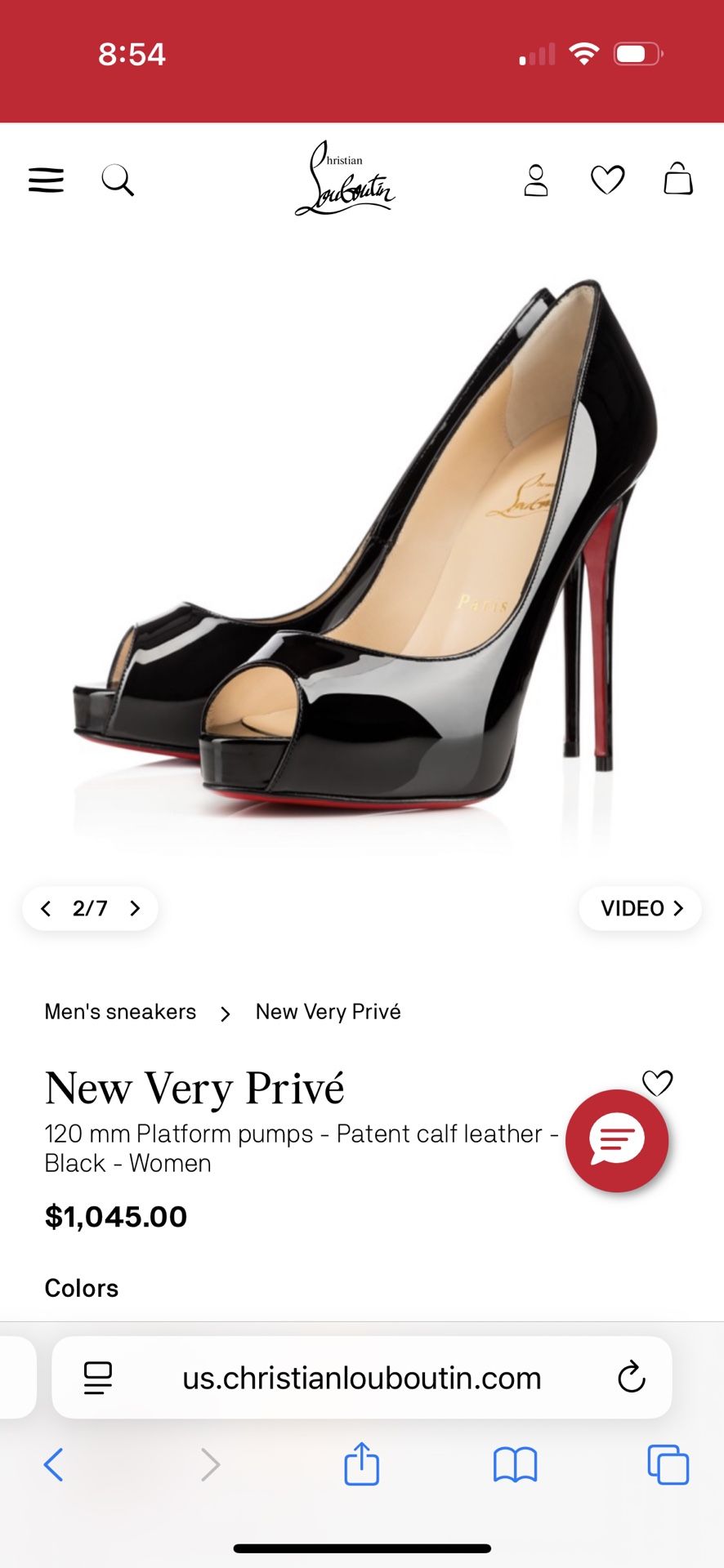 Christian Louboutin Very Prive 120 Patent Calf