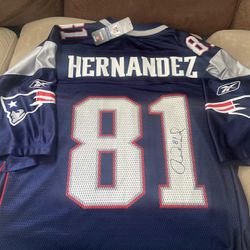Autographed Aaron Hernandez New England Patriots Jersey Size XL -Reebok- NEW With Tags 2012 OBO