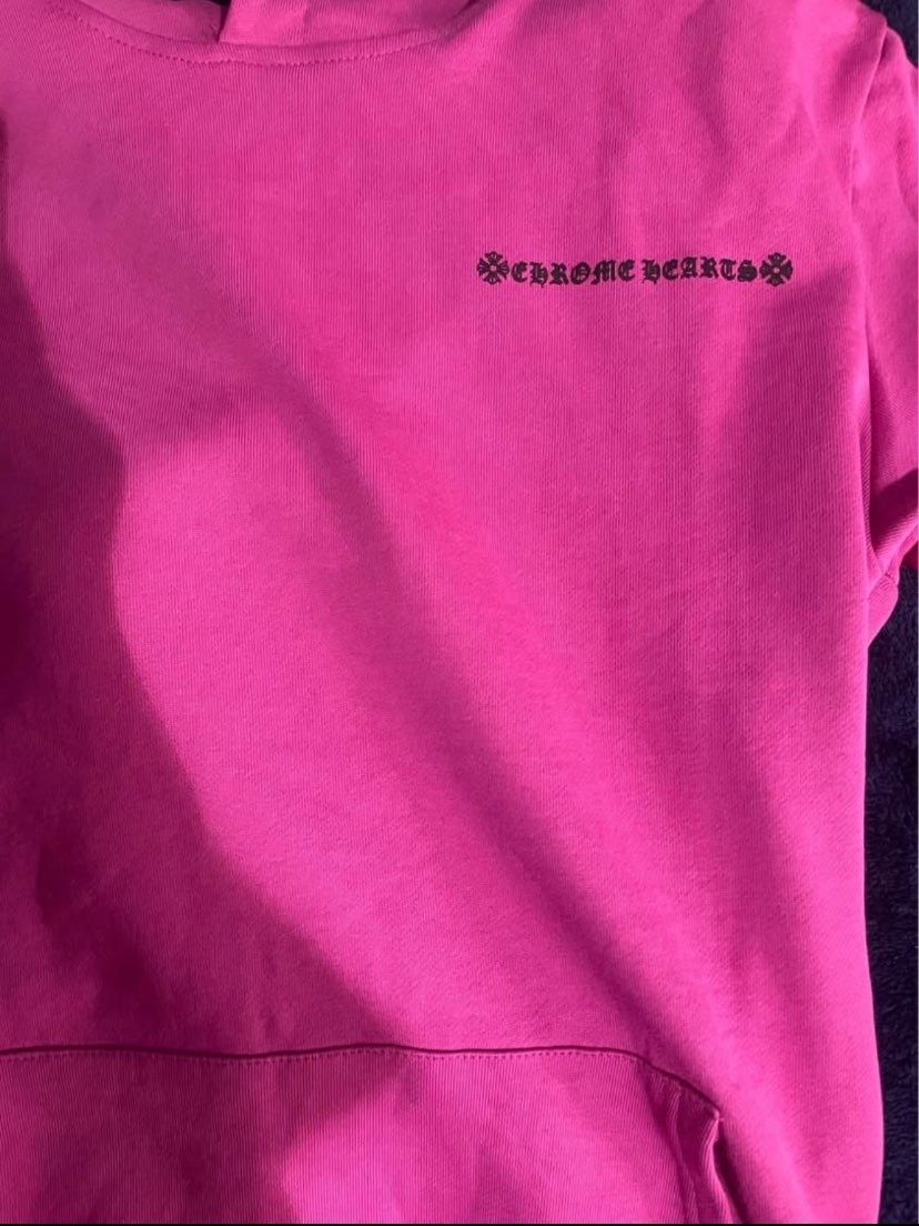 Pink Chrome Heart Hoodie