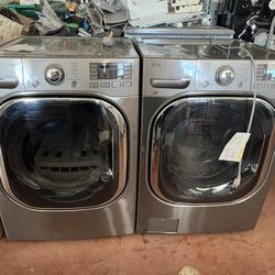 Very Nice Set Lg Steam Washer And Lg Steam Electric Dryer 