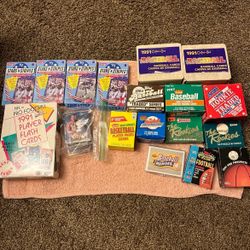 Lot of Vintage collectible sports card Boxes Hockey, basketball, baseball & more