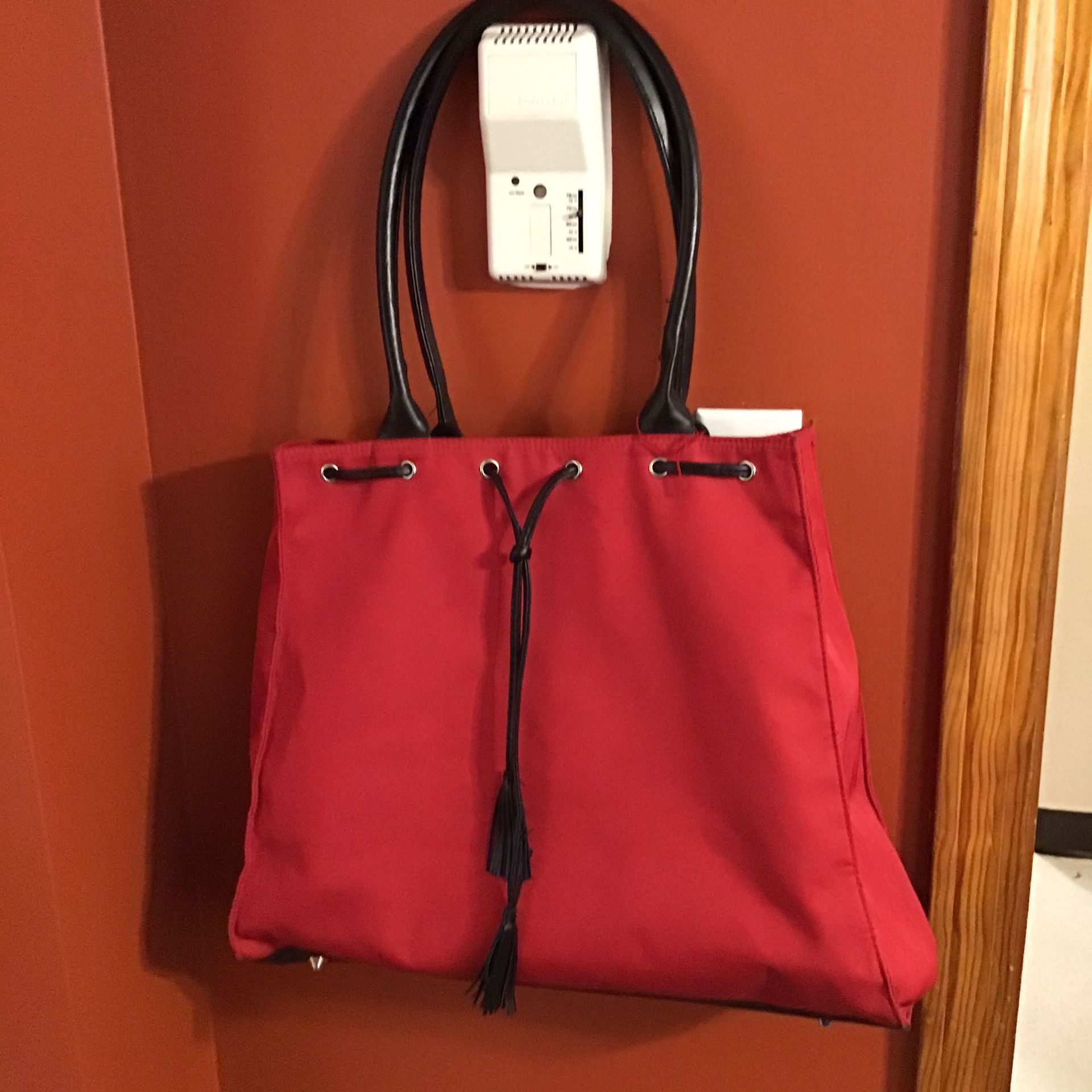 RED GIORGIO BEVERLY HILLS LARGE SHOULDER BAG TOTE