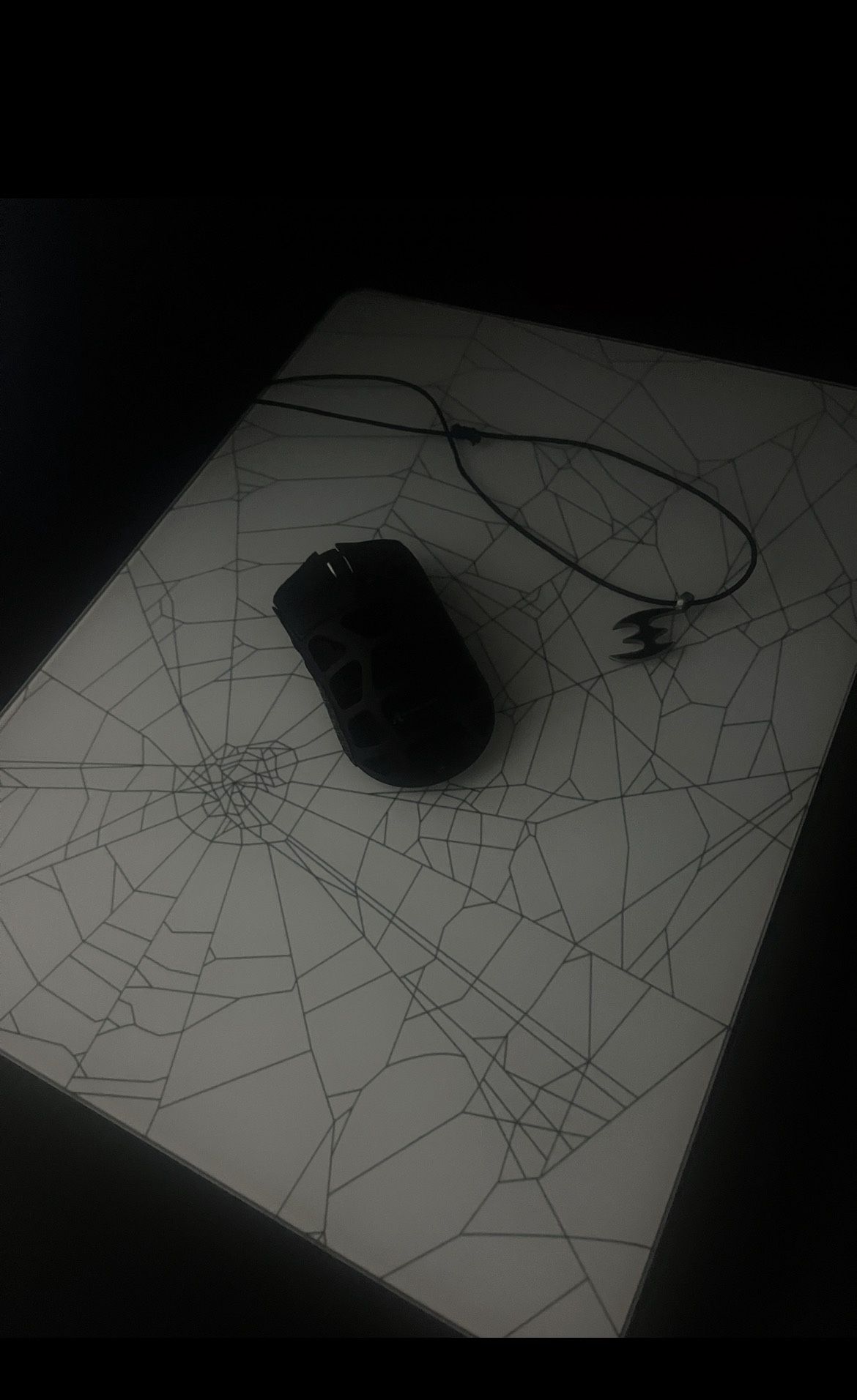 GLASS MOUSEPAD SPIDERWEB