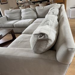 Crate &Barrel Sectional Fabric Sofa