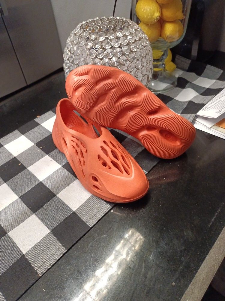 Orange Yeezy sy Foam Runners - Main Image