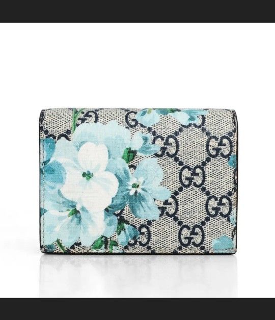 Authentic Gucci GG Blooms Card Case Wallet