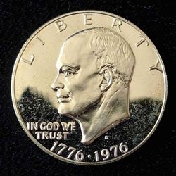 1976-S silver IKE bicentennial Eisenhower gem proof cameo dollar coin