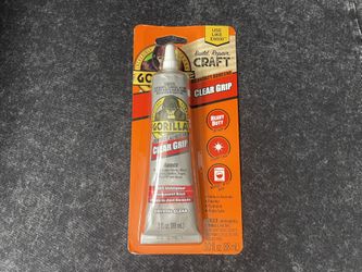 Gorilla Glue Clear Grip Contact Adhesive 3OZ Tube Use Like E6000 CRAFT