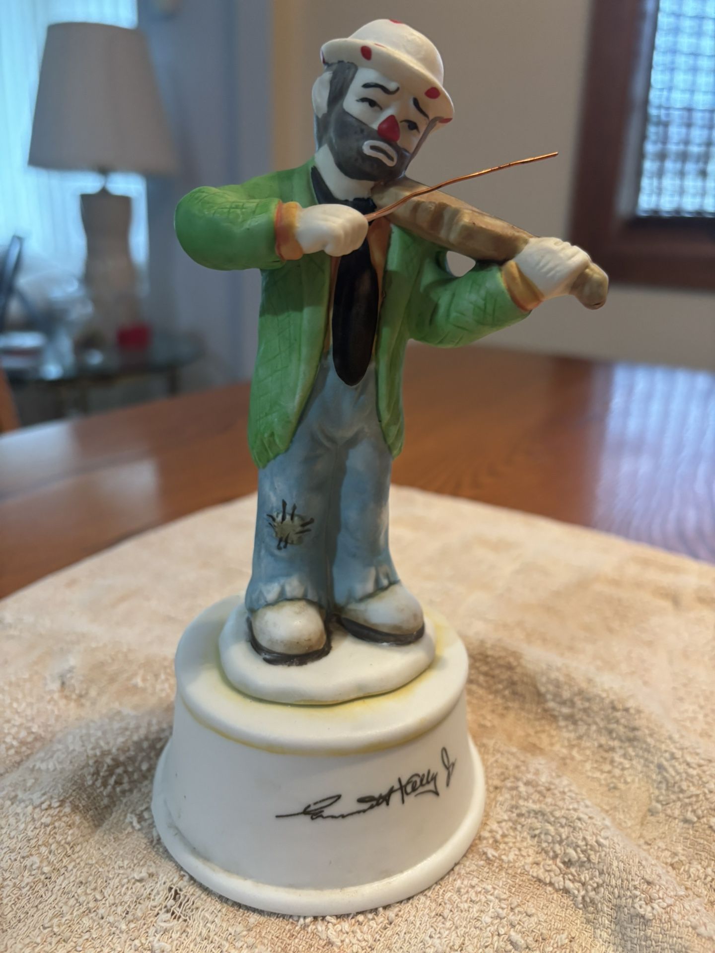 Emmet Kelly Jr. Signed Music Figurine