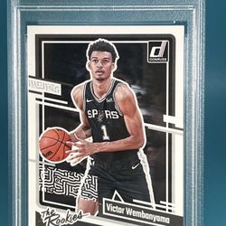 NBA 2023 Panini Donruss San Antonio Spurs Victor Wembanyama Rookies Graded 8 PSA