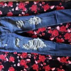 Dark Blue Hollister Skinny Jeans 