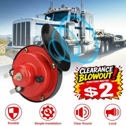 12V Universal 110DB Super Loud Snail Air Horn Motorcycle Car Truck Boat Train US