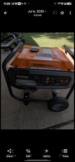 A Generac power Rush 6500