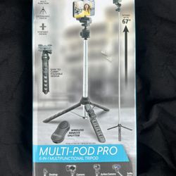 Bower Multi-Pod Pro Phone Tripod 67" With Remote New Unopened