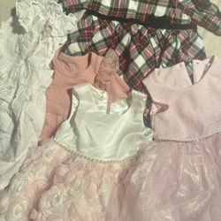 12month Baby Dresses Bundle With Cardigan 