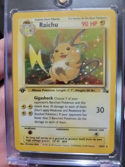 Raichu fossil pokemon card
