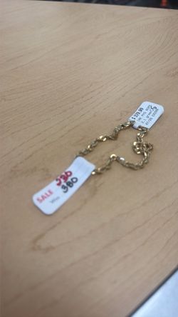 10K Gold Rope Chain Bracelet